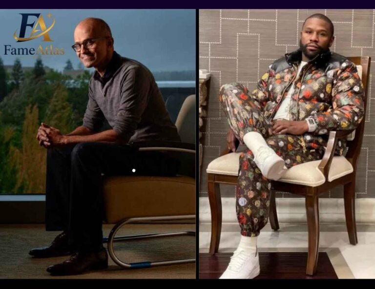 Satya Nadella and Floyd Mayweather